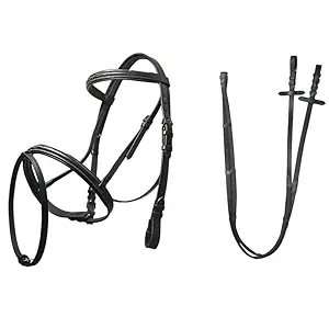 KTE-Kanpur TACK and Export Snaffle Bridle with reins