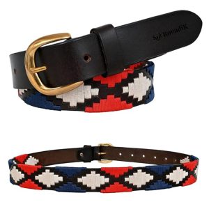 Genuine Leather Polo Belts with Brass Buckle